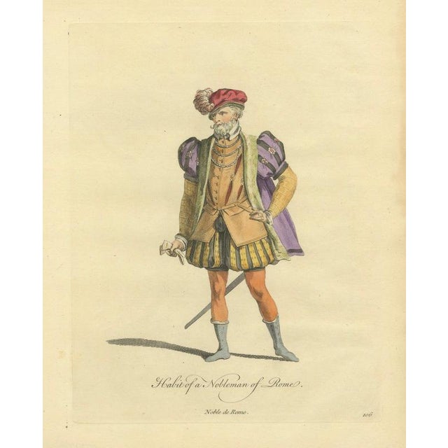 European School, Roman Nobleman Court Dress, 1749, Paper For Sale - Image 10 of 10