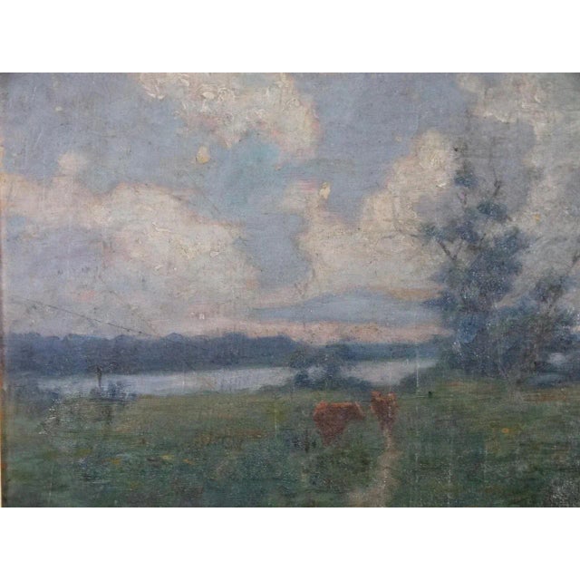 Circa 1910s Landscape Oil Painting by Charles Franklin Chamberlain, Framed For Sale - Image 4 of 7