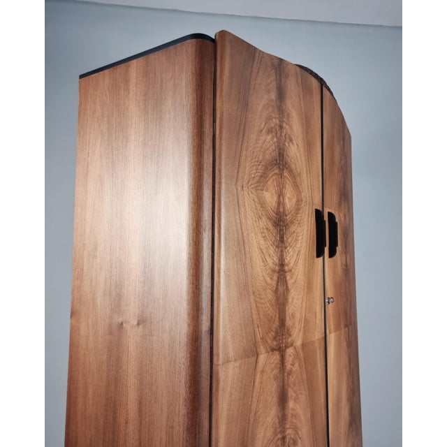 Art Deco Walnut Wardrobe by Jindrich Halabala, 1940s For Sale - Image 10 of 17