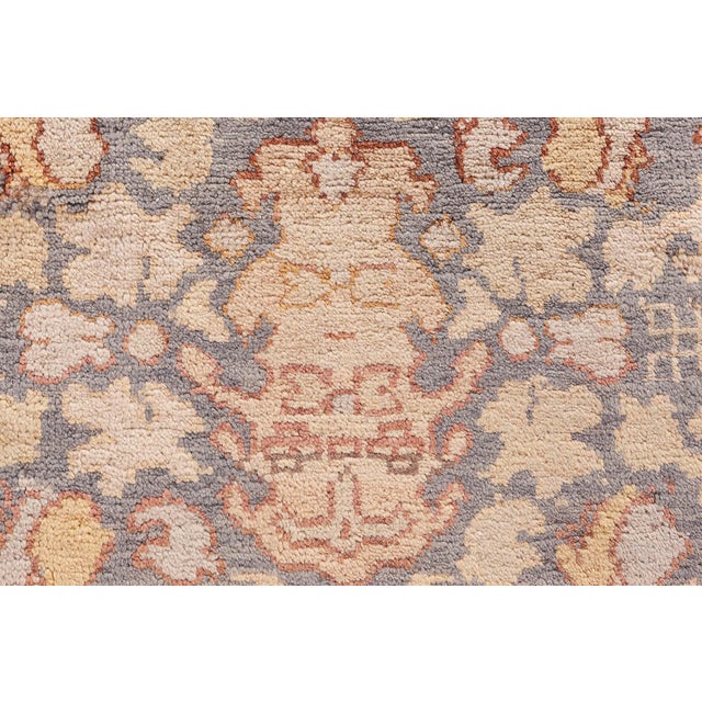 Authentic Turkish Hereke Handmade Wool Rug For Sale - Image 11 of 11