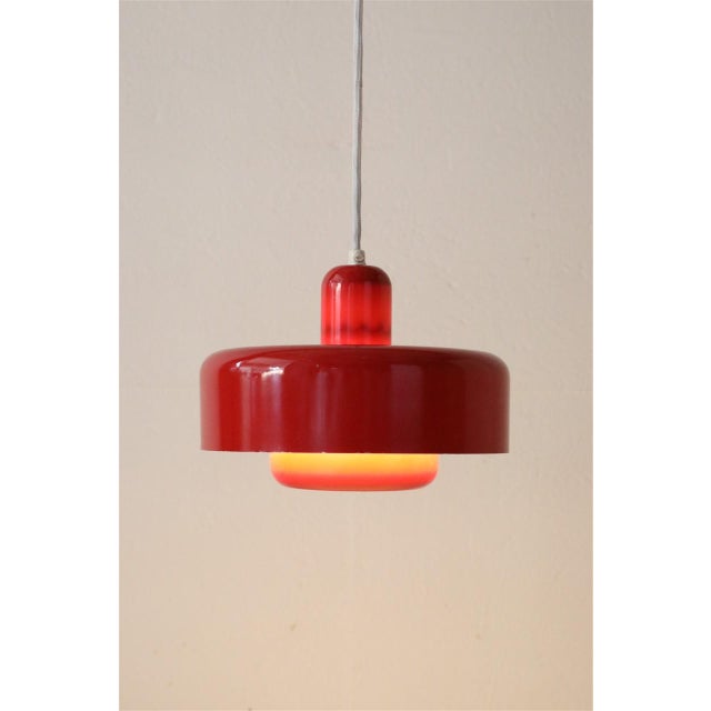 Space Age Danish Go-Go Pendant Lamp attributed to Dan Heersø for Vitrika, 1970s For Sale - Image 15 of 16