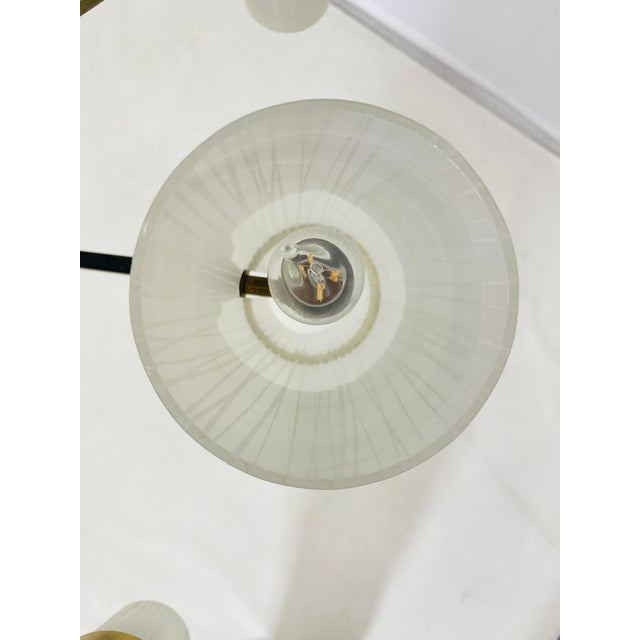 Brass Brass & Murano Glass 12-Arm Chandelier by Stilnovo, Italy 1970's For Sale - Image 8 of 12