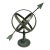 Vintage English Country Brass Verdigris Garden Armillary Sundial For Sale