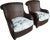 Rattan Wicker Lounge Chairs by Hickory Chair, Upholstered in Colefax & Fowler, Set of 2 For Sale - Image 13 of 18