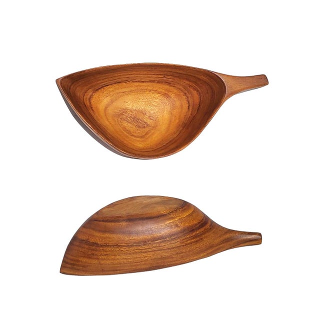 Arthur Umanoff Mid 20th Century Wood Bowls and Serving Utensils by Arthur Umanoff, Set of 9 For Sale - Image 4 of 10