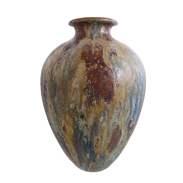 Art Deco Period Gres Stoneware Vase Satin Finish by Roger Guérin , Belgium 1930s For Sale In Miami - Image 6 of 9