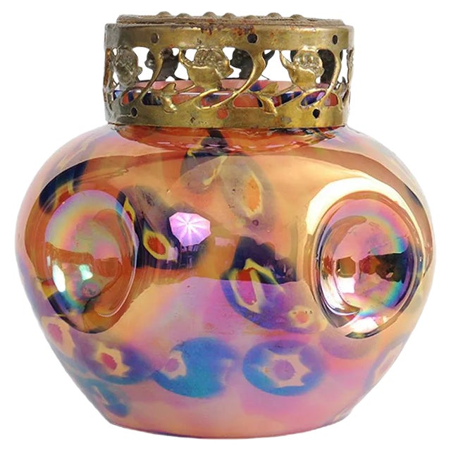Glass Millefiori Vase from Wilhelm Kralik Sohn, 1920s For Sale