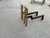 Brass 1960s Pair of Modernist Brass Andirons For Sale - Image 8 of 9