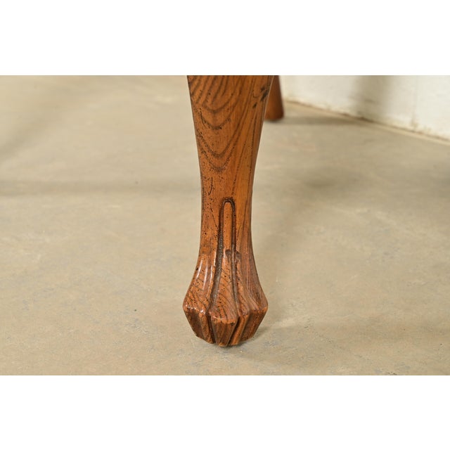 Henredon Georgian Carved Oak and Cane Side Chairs or Dining Chairs, Pair For Sale - Image 9 of 15