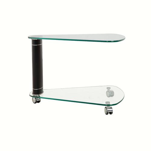 Silver Coffee Table Glass with Rolling Function from Stressless For Sale - Image 8 of 12