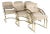 Milo Baughman Style Mid Century Brass Cantilever Dining Chairs, Set of 8 For Sale