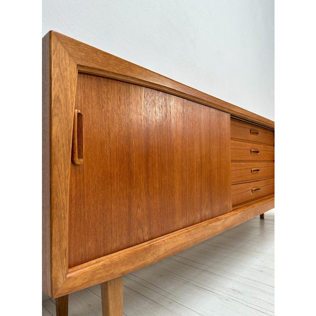 Large Mid-Century Danish Teak Sideboard, 1960s For Sale - Image 4 of 17