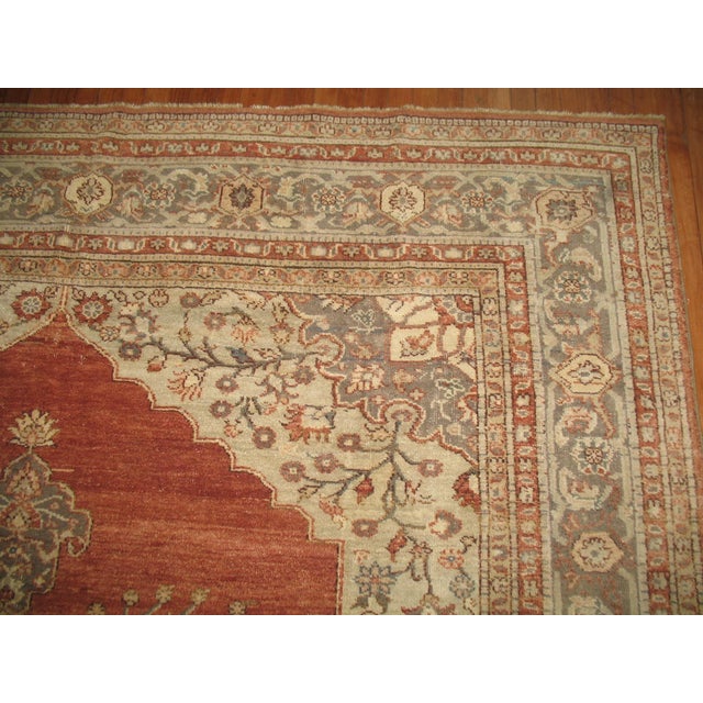 Folk Art Vintage Zabihi Collection Turkish Rug For Sale - Image 3 of 6