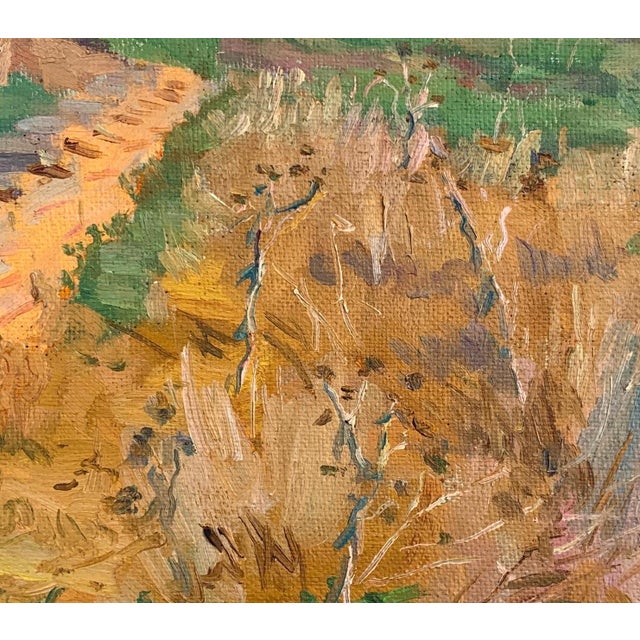 Vintage Rural Landscape Painting, Impressionism, Ukrainian Art, 1961 For Sale - Image 4 of 6