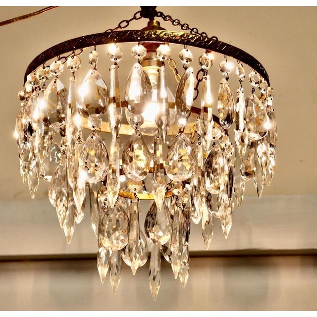 3-Tier Waterfall Chandelier, 1950s For Sale - Image 3 of 6