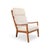 Mid-Century Modern Senator Highback Armchair and Pouf by Ole Wanscher for Poul Jeppesen, Set of 3 For Sale - Image 3 of 15