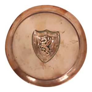 19th Century Copper Coin Dish W/ Crest