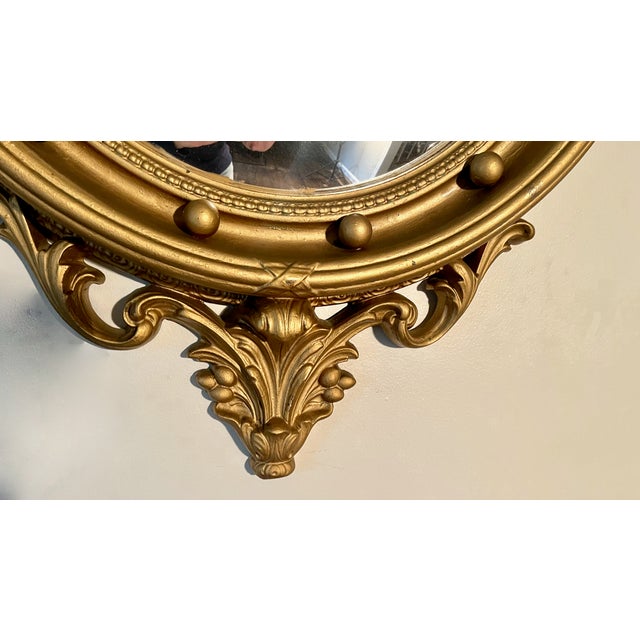 Traditional Bullseye Mirror With Eagle Crest 42" High Federal Style 13 Colonies by Turner Manufacturing. For Sale - Image 3 of 6