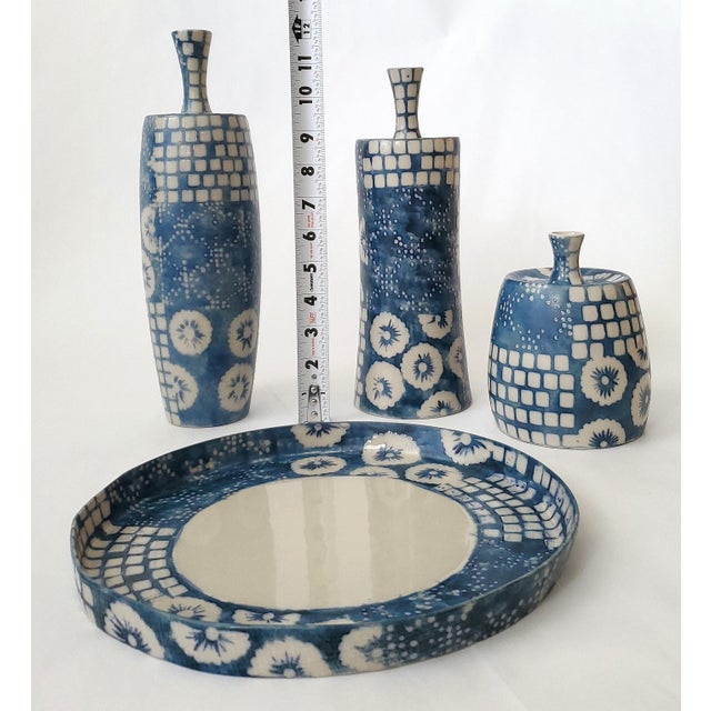 Jamie Young Vases & Tray Jamie Young For Sale - Image 4 of 8