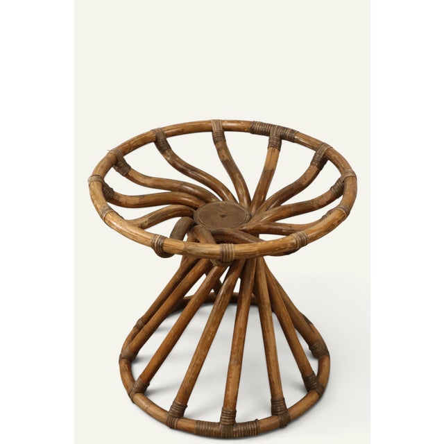 Bamboo and Glass Table by Bernard Govin for Eguizier, 1970s For Sale - Image 12 of 18