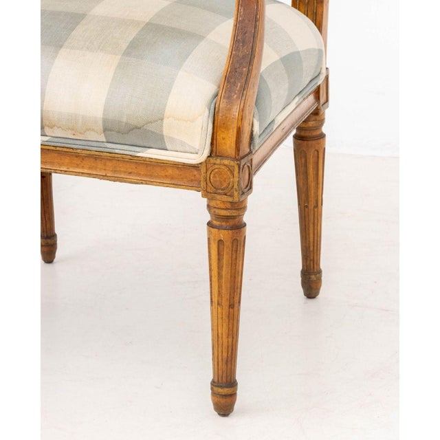 Mid 20th Century Louis XVI Style Walnut Armchair For Sale - Image 5 of 7