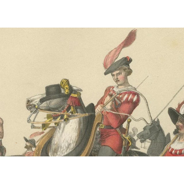 Title: 1855 Swiss Victory Parade – Captured Burgundian Cannons in Triumphal Procession : This exquisite hand-colored...