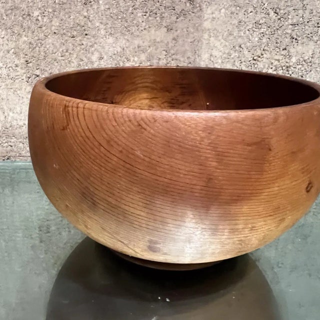 Mid-Century Modern 1960s Pacific Coast Myrtlewood Bowl Coos Bay, Oregon For Sale - Image 3 of 8