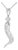 Late 20th Century 14K White Gold Diamond Italian Pepper Pendant Slide For Sale