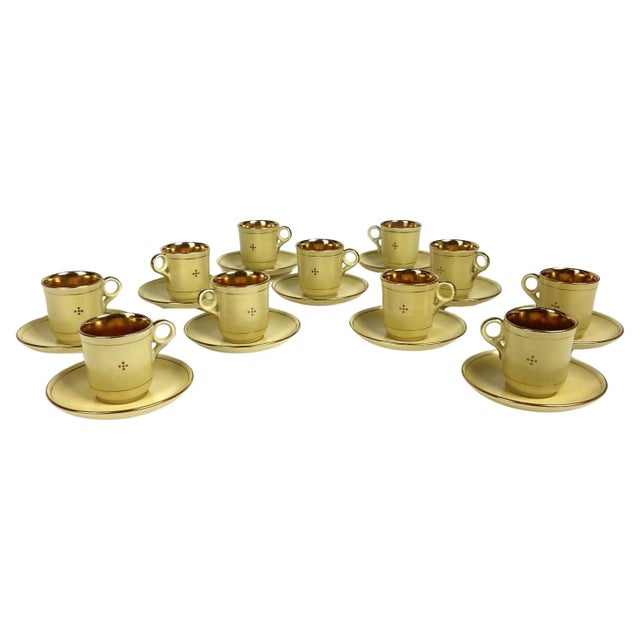 Art Deco era GEFLE of Sweden Demitasse Espresso Cup & Saucer - Set of 11 For Sale - Image 4 of 11
