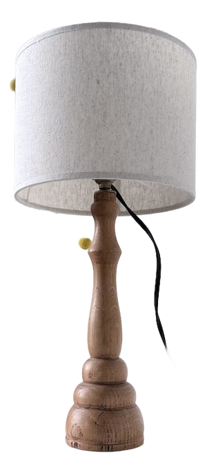 Light Oak Wood Desk Lamp, 1950s