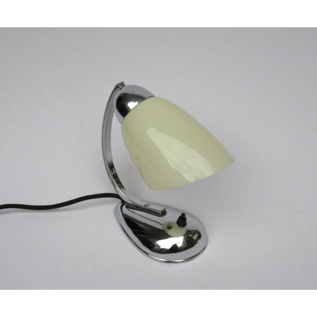 1940s Mid-Century Czech Chrome Bedside Lamps from Napako, 1940s, Set of 2 For Sale - Image 5 of 16