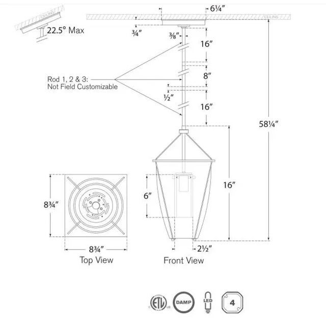 Transitional Ray Booth for Visual Comfort Signature Ovalle 9" Lantern in Bronze with Clear Glass For Sale - Image 3 of 3