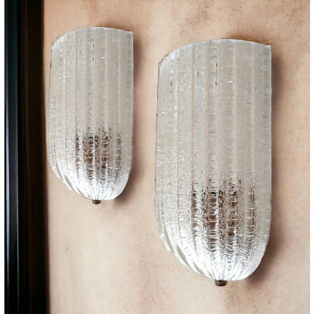 Wall Lights by Barovier & Toso, 1950s, Set of 2 For Sale - Image 4 of 8