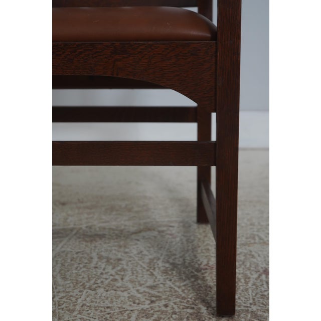 Stickley Mission Oak Arts & Crafts Armchair For Sale - Image 11 of 18