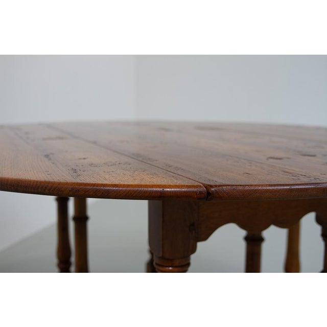 Large Gateleg Dining Table in Oak For Sale - Image 14 of 18