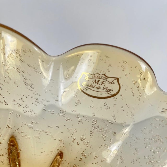 Amber-Colored Murano-Style Glass Bowl, 1970s For Sale - Image 6 of 14