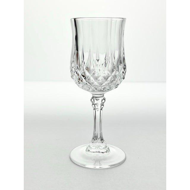 Cristal d' Arques Cristal D’Arques “Longchamp” Crystal Cordial Liqueur Wine Glasses - Set of 11 For Sale - Image 4 of 4