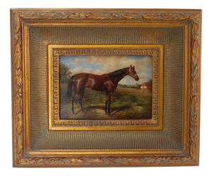 A. Ladd, Bay Horse, 20th Century, Oil on Board, Framed