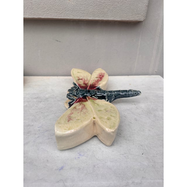 Majolica Dragonfly Wall Pocket Fives Lille, Circa 1900 For Sale - Image 4 of 7
