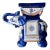 Vintage Elephant Indoor/Outdoor Cobalt Blue Planter 10” Tall For Sale