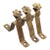 Set of Vintage Brass Floral Curtain Rod Brackets For Sale