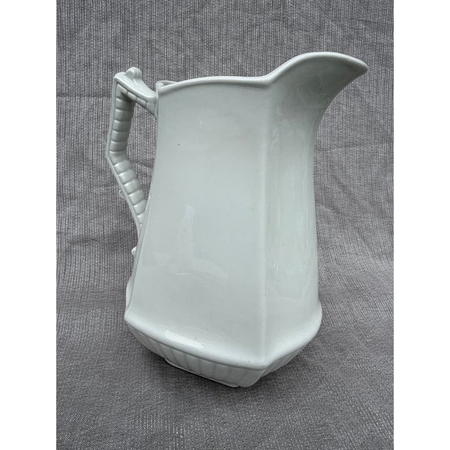 Antique English Ironstone Pitcher For Sale - Image 9 of 15