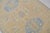 Sand Vintage Anatolian Wool Area Rug, Light Sand Field With Soft Blue Geometric Medallions For Sale - Image 8 of 10