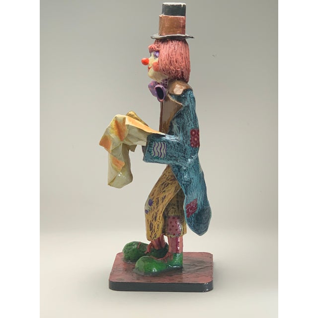 Red 1980s Oskar Raoul Clown Signed by Artist For Sale - Image 8 of 9