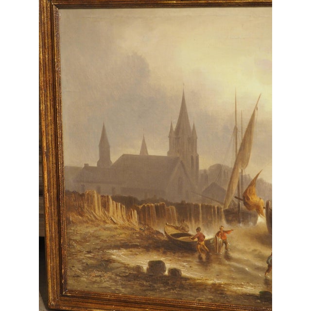 Traditional Dramatic 19th Century Maritime Oil on Canvas Painting by Josef Mahorcig, 1880 For Sale - Image 3 of 18