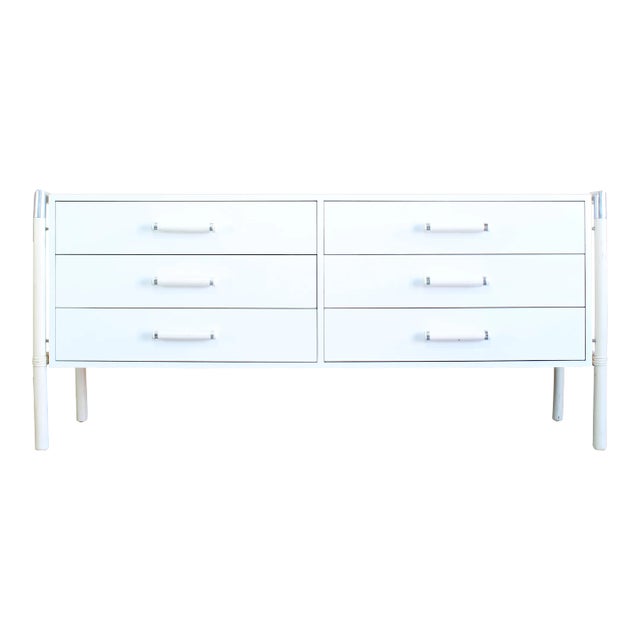 Mid Century Chrome and Laminate Credenza For Sale