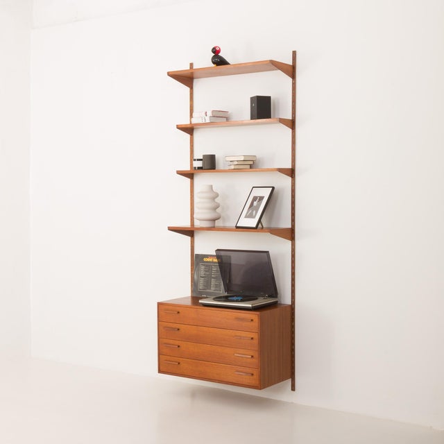 Vintage Teak Wall Unit with Dresser by Kai Kristiansen for FM Mobler, 1960s For Sale - Image 14 of 14