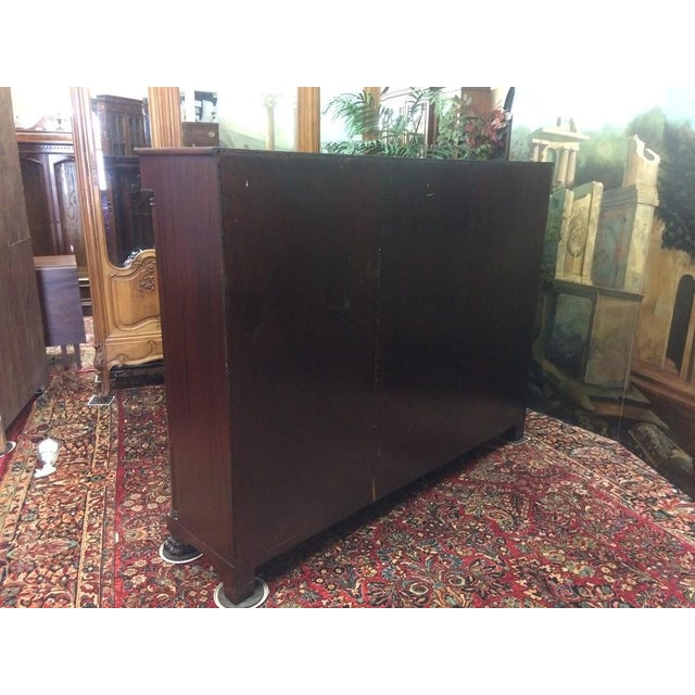 Antique Mahogany Bookcase, Empire Revival Bookcase For Sale - Image 17 of 17