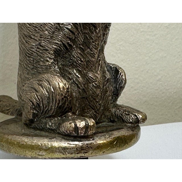 Rare Early 20th Century Asprey London Bronze Begging Scottie Dog Car Radiator Mascot For Sale - Image 16 of 18