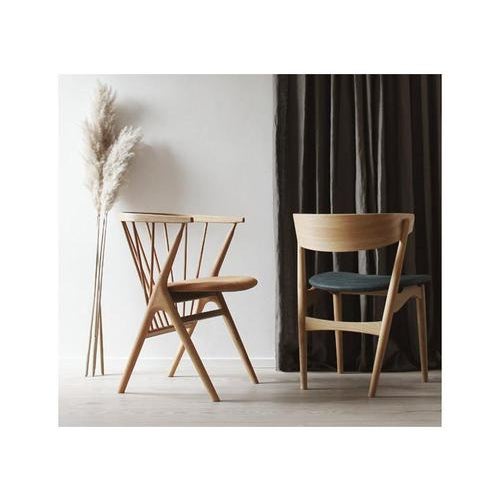 Mid-Century Modern Scandinavian No. 7 Dining Chair with Wooden Back, 1950s For Sale - Image 3 of 6